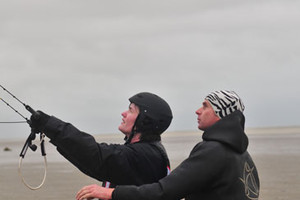 Premiers stagiaires de l'école de Kitesurf