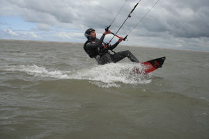 Stagiaire de l'école de kitesurf