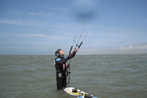 Stagiaire de l'école de kitesurf