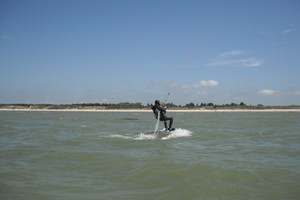 Stagiaire de l'école de kitesurf