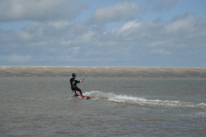 Stagiaire de l'école de kitesurf