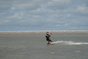 Stagiaire de l'école de kitesurf