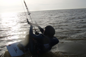 Stagiaire de l'école de kitesurf